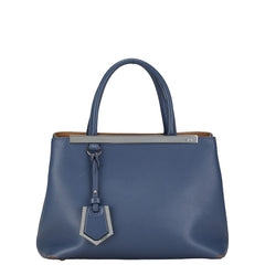 フェンディ プチトゥールジュール ハンドバッグ ショルダーバッグ 2WAY ブルー レザー レディース FENDI 中古