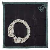 カルティエ マストドゥカルティエ スカーフ ブラック カーキグリーン マルチカラー シルク レディース CARTIER 【中古】