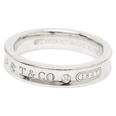 ティファニー 1837 ナローリング リング 指輪 K18WG ホワイトゴールド レディース TIFFANY&Co. 中古