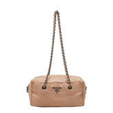 プラダ ロゴ ショルダーバッグ ピンク レザー レディース PRADA 【中古】