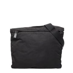 プラダ 三角ロゴプレート ショルダーバッグ V218 ブラック ナイロン レディース PRADA 中古