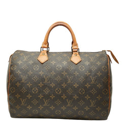ルイ ヴィトン モノグラム スピーディ35 ハンドバッグ ミニボストンバッグ M41524 ブラウン PVC レザー レディース LOUIS VUITTON 【中古】