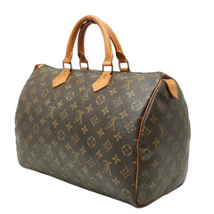 ルイ ヴィトン モノグラム スピーディ35 ハンドバッグ ミニボストンバッグ M41524 ブラウン PVC レザー レディース LOUIS VUITTON 【中古】