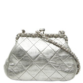 シャネル ココマーク マトラッセ チェーンショルダーバッグ シルバー ラムスキン レディース CHANEL 中古