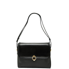 グッチ オールドグッチ ショルダーバッグ ブラック レザー レディース GUCCI 【中古】