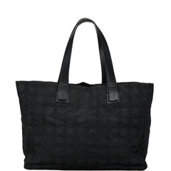 シャネル ニュートラベルライン トートMM トートバッグ A15991 ブラック ナイロン レザー レディース CHANEL 【中古】