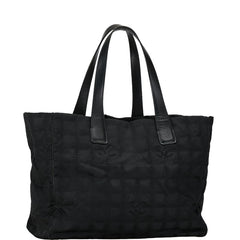シャネル ニュートラベルライン トートMM トートバッグ A15991  ブラック ナイロン レザー レディース CHANEL 【中古】