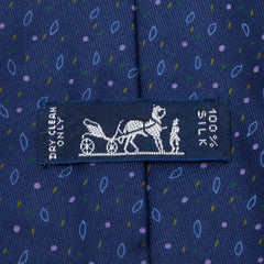 エルメス ネクタイ ネイビー マルチカラー シルク メンズ HERMES 【中古】