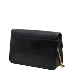 フルラ メトロポリス チェーンショルダーバッグ ブラック レザー レディース Furla 【中古】