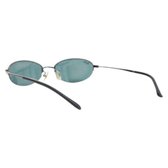 レイバン サングラス オーバル ハーフリム RB3312 シルバー ブラック メタル メンズ Ray-Ban 中古
