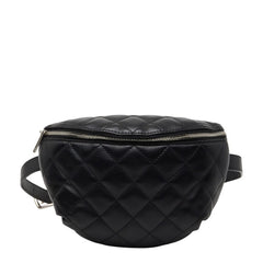 シャネル ユニフォーム マトラッセ ボディバッグ ウエストバッグ ブラック ラムスキン レディース CHANEL 中古