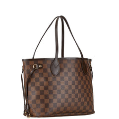 ルイ ヴィトン ダミエ ネヴァーフルPM ハンドバッグ トートバッグ N41359 ブラウン PVC レザー レディース LOUIS VUITTON 中古