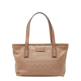 グッチ GGインプリメ トートバッグ ハンドバッグ ショルダー 211138 ベージュ PVC カーフレザー レディース GUCCI 中古