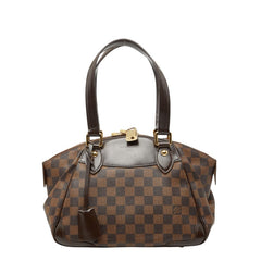 ルイ ヴィトン ダミエ ヴェローナPM ハンドバッグ N41117 ブラウン PVC レザー レディース LOUIS VUITTON 【中古】