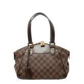 ルイ ヴィトン ダミエ ヴェローナPM ハンドバッグ N41117 ブラウン PVC レザー レディース LOUIS VUITTON 中古