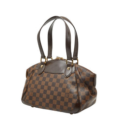 ルイ ヴィトン ダミエ ヴェローナPM ハンドバッグ N41117 ブラウン PVC レザー レディース LOUIS VUITTON 【中古】