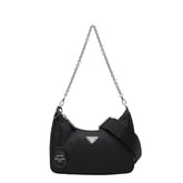 プラダ Re-Edition 2005 Re-Nylon ショルダーバッグ チェーンハンドバッグ 2WAY 1BH204 ブラック ナイロン サフィアーノレザー レディース PRADA 中古