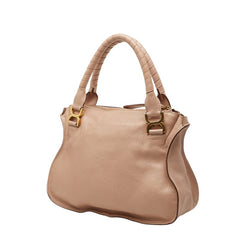 クロエ マーシー ハンドバッグ ピンクベージュ レザー レディース Chloe 【中古】