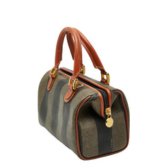 フェンディ ペカン ハンドバッグ ショルダーバッグ 2WAY ブラック ブラウン PVC レザー レディース FENDI 【中古】