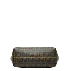 フェンディ ズッカ トートバッグ 8BH198 ブラウン PVC レザー レディース FENDI 中古