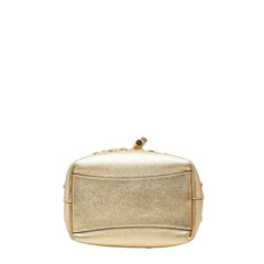 ジミーチュウ スタースタッズ ボンボン バケットS ハンドバッグ ショルダーバッグ 2WAY ゴールド レザー レディース JIMMY CHOO 中古