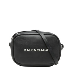 バレンシアガ エブリデイ カメラバッグ XS ショルダーバッグ 489809 ブラック レザー レディース BALENCIAGA 【中古】