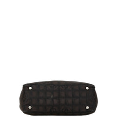 シャネル ニュートラベルライン ハンドバッグ ブラック ブラウン ナイロン レザー レディース CHANEL 【中古】