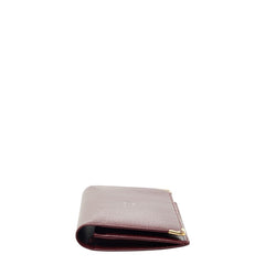 カルティエ マストライン 二つ折り マルチウォレット ボルドー ワインレッド レザー レディース CARTIER 【中古】