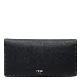 フェンディ セレリア 長財布 二つ折り 7M0355 ブラック レザー レディース FENDI 【中古】