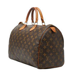 ルイ ヴィトン モノグラム スピーディー35 ハンドバッグ ボストンバッグ M41524 ブラウン PVC レザー レディース LOUIS VUITTON 【中古】