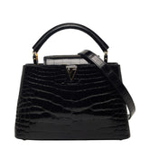 ルイ ヴィトン カプシーヌBB シャイニー ハンドバッグ ショルダー 2WAY N92232 ブラック クロコダイル レディース LOUIS VUITTON 【中古】
