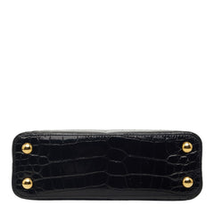 ルイ ヴィトン カプシーヌBB シャイニー ハンドバッグ ショルダー 2WAY N92232 ブラック クロコダイル レディース LOUIS VUITTON 【中古】