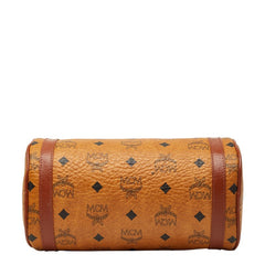 エム シー エム ヴィセトス ロゴグラム ショルダーバッグ ブラウン PVC レザー レディース MCM 【中古】