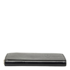 カルティエ ハッピーバースデー ラウンドファスナー 長財布 ブラック パテントレザー レディース CARTIER 【中古】