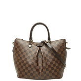 ルイ ヴィトン ダミエ シエナ MM ハンドバッグ ショルダーバッグ 2WAY N41546 ブラウン PVC レザー レディース LOUIS VUITTON 【中古】