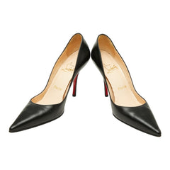 クリスチャンルブタン - ポインテッドトゥ パンプス サイズ36 1/2 ブラック パテントレザー レディース Christian Louboutin 【中古】