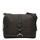 ジバンシー ロゴ 斜め掛け ショルダーバッグ ブラウン ブラック ナイロン レザー レディース Givenchy 【中古】