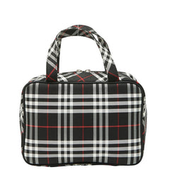 バーバリー ノバチェック ハンドバッグ ブラック ナイロン レディース BURBERRY 【中古】