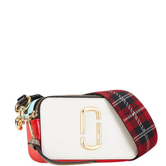 マークジェイコブス スナップショット ショルダーバッグ カメラバッグ ホワイト ライトブルー レザー レディース MARC JACOBS 中古