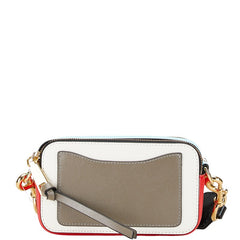 マークジェイコブス スナップショット ショルダーバッグ カメラバッグ ホワイト ライトブルー レザー レディース MARC JACOBS 中古