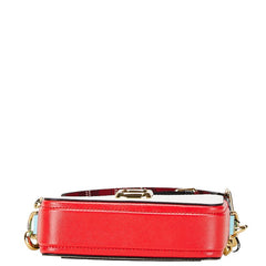 マークジェイコブス スナップショット ショルダーバッグ カメラバッグ ホワイト ライトブルー レザー レディース MARC JACOBS 中古