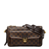 ルイ ヴィトン ダミエ ラヴェッロPM 斜め掛け ショルダーバッグ N60007 ブラウン PVC レザー レディース LOUIS VUITTON 【中古】