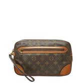 ルイ ヴィトン モノグラム マルリードラゴンヌGM セカンドバッグ M51825 ブラウン PVC レザー メンズ LOUIS VUITTON 【中古】