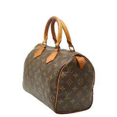 ルイ ヴィトン モノグラム スピーディ25 ミニボストンバッグ ハンドバッグ M41528 ブラウン PVC レザー レディース LOUIS VUITTON 【中古】