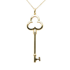 ティファニー トレフォイル キー ネックレス K18YG イエローゴールド レディース TIFFANY&Co. 【中古】