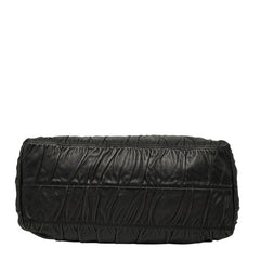プラダ ゴーフル トートバッグ ブラック レザー サフィアーノレザー レディース PRADA 【中古】