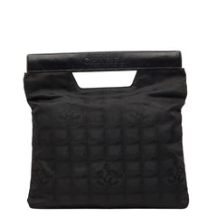 シャネル ニュートラベルライン ハンドバッグ クラッチバッグ ブラック ナイロン レザー レディース CHANEL 【中古】