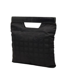 シャネル ニュートラベルライン ハンドバッグ クラッチバッグ ブラック ナイロン レザー レディース CHANEL 【中古】