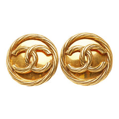 シャネル ココマーク ヴィンテージ イヤリング ゴールド メッキ レディース CHANEL 【中古】