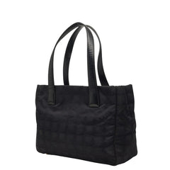 シャネル ニュートラベルライン ハンドバッグ ブラック ナイロン レザー レディース CHANEL 【中古】